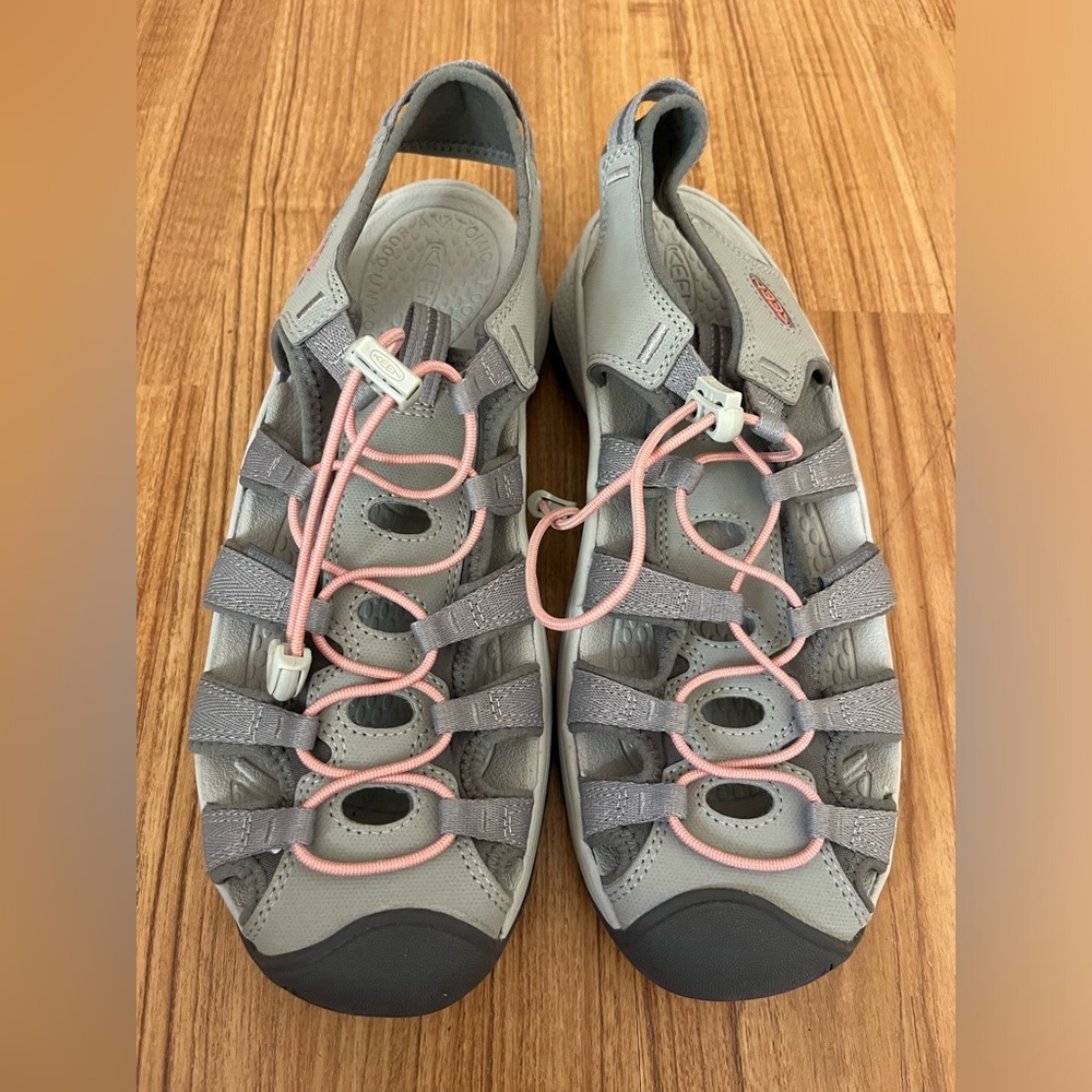 KEEN Astoria West Sandal - Gray/Coral